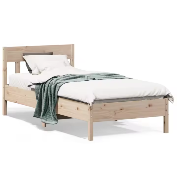 Estructura de cama sin colchón Madera de Pino 90x200 cm - 1