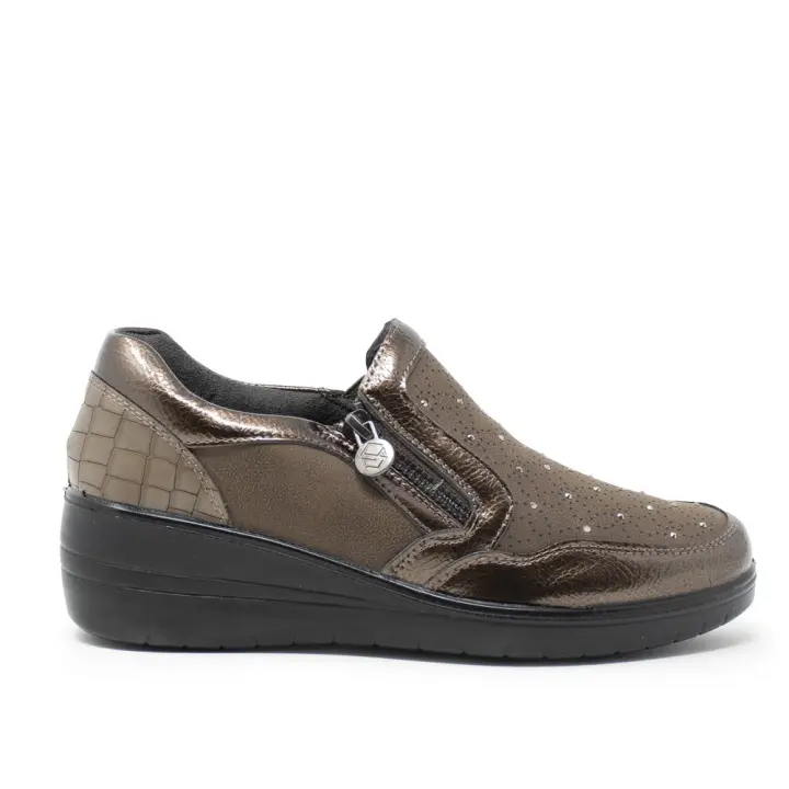 Sneakers mujer MY SOFT 24M515 ZAPATO CREMALLERA TAUPE 33791 24I - 1