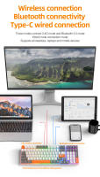 Teclado Mecánico Inalámbrico Ziyoulang K6 Con Panel De Metal Triple Modo Bluetooth RGB Intercambio Caliente De Teclas Ergonómico Para Escritorio Y Laptop - details 2