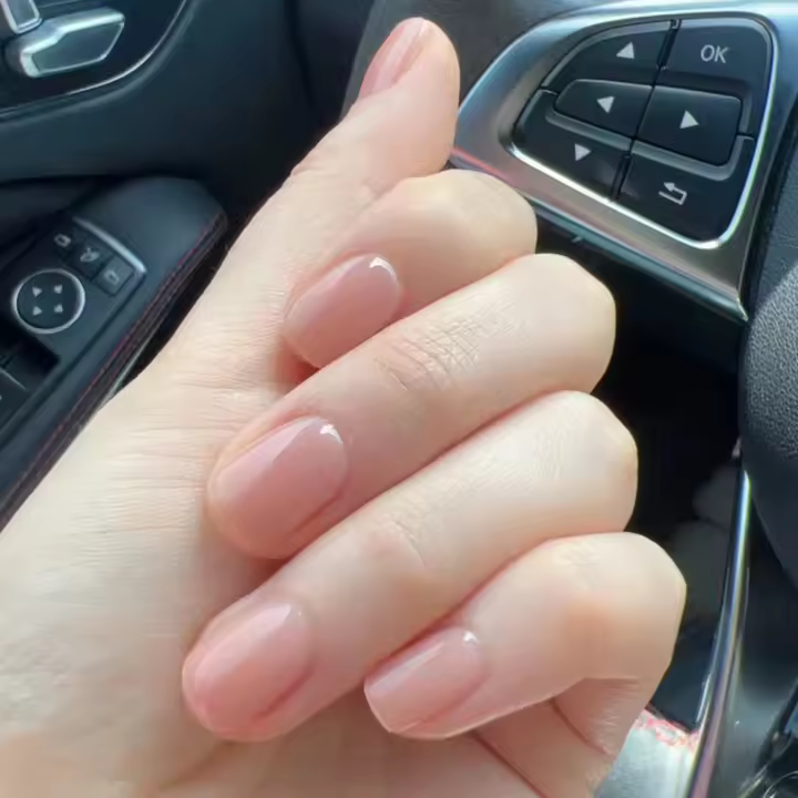 Uñas Postizas Presión En Rojo Tinto 24 Pcs Cortas Squoval Brillantes Reutilizables Para Mujer Manicura Artificial - 1