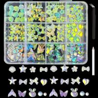 1Caja De Resina Dopa Colores Oso Gummy Estrellas Corazón Decoración Para Uñas Acrílicas Coloridas Flores Aurora Borlas Encantos Para Uñas DIY - details 2