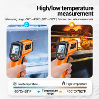 Termómetro Infrarrojo No Contacto TH201 -50℃~400℃ /-58℉~752℉ Digital Manómetro Industrial Con Láser Handheld Para Pruebas De Temperatura - details 8