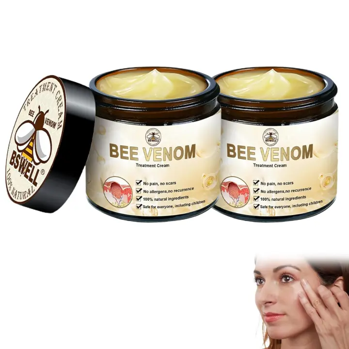 Crema para el tratamiento de la piel con veneno de abeja, 2024. Cuidado facial profesional. Acción rápida y duradera. Apta para todo tipo de piel y edad. 50 ml (2 latas). - 1