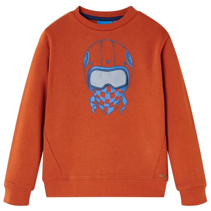 Sudadera infantil color teja claro 92 en tamaño 92 (1,5 - 2 años)/104 (3-4 años)/128 (7-8 años) y más - 1
