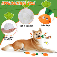 Juguetes Para Perros De Talla Pequeña Y Mediana Squeaky Carrot De Peluche Suave Interactivos Para Masticar Y Cuidado Dental - details 4