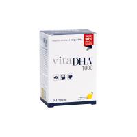 VitaDHA 1000 Omega 3 en Forma de Trigliceridos (60 Cápsulas)-500 mg de DHA por Cápsula-Suplemento Omega 3 Certificado por IFOS y Friends of The Sea, libre de Metales Pesados-Sabor in Limón - details 0