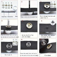 Kit De 100 Piezas De Cierres De Tira De Acero Inoxidable Para Sujeción De Cubiertas De Barco Costura De Cuero Y Tienda - details 2