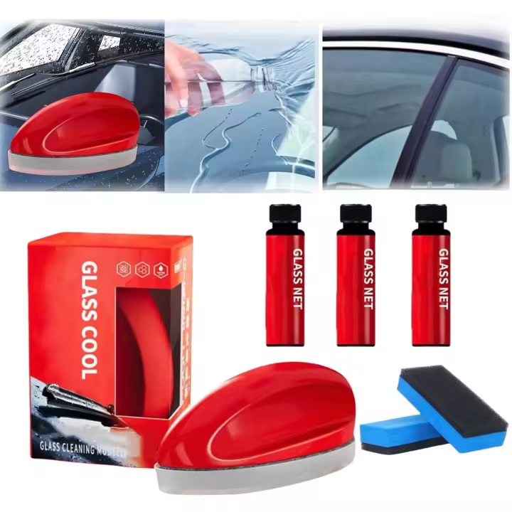 Limpiador de parabrisas Glass Cool, 180-240 ml, eliminador de película de aceite para vidrio de coche, limpiador de vidrios con ratón - Potente limpiador de parabrisas y eliminador de película de aceite, para todo tipo de superficies de vidrio (210 ml) - 1