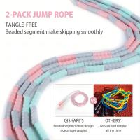 Cuerda De Saltar Fitness Antideslizante Unisex Con Flexibilidad Fuerte Y Luz No Enredada Para Entrenamiento Cardio En Brazos - details 2