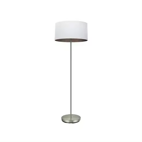 FABRILAMP Lámpara de Pie Tatiana para Salón - Niquel/Blanco-Oxido - 162x40x40 Cm - 1