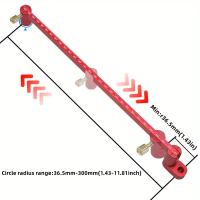 Regla De Dibujo Ajustable De 300mm Compás De Aluminio Localizador De Centro Calibrador De Línea Y Circunferencia Para Carpintería - details 1