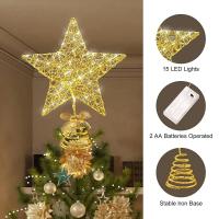 Estrella LED Para Árbol De Navidad Tamaño Grande Alimentado Por Baterías Decoración Para Sala De Estar Jardín Fiesta Año Nuevo 2025 - details 10