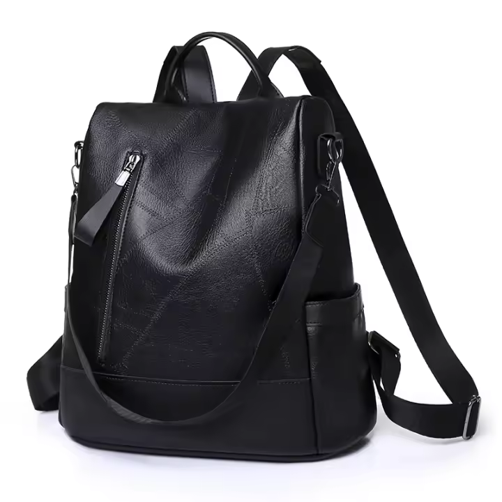 Nueva Mochila Para Mujer 2023 De Cuero Suave De Alta Calidad Diseño Simple Y Moda Gran Capacidad Antirrobo Con Hombros - 1
