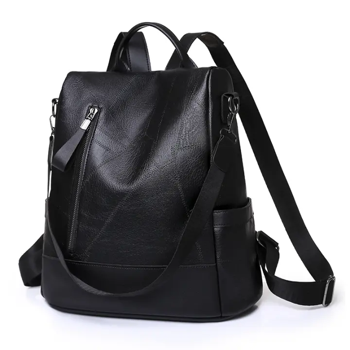 Nueva Mochila Para Mujer 2023 De Cuero Suave De Alta Calidad Diseño Simple Y Moda Gran Capacidad Antirrobo Con Hombros - 1