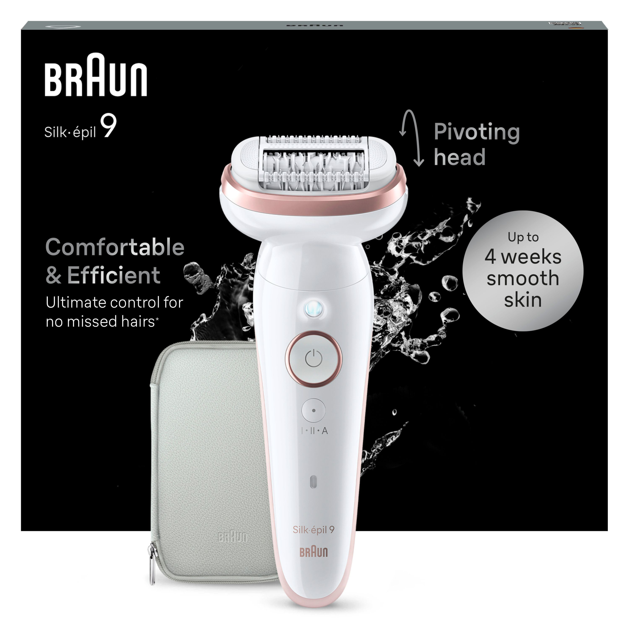 Braun Silk-épil 9 Flex, Depiladora Mujer Eléctrica Cabezal Flexible, En Seco Y Mojado. Producto Europeo con Garantía Oficial.