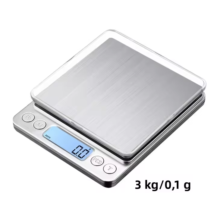 Báscula Digital De Cocina 3000g/0.1g Pequeña Para Joyas Alimentos Con LCD Tare Unidad De Medición En Gramos Y Oz - 1