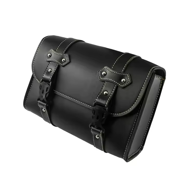 Bolsas De Sillín Frontales Y Traseras De Cuero PU Para Motocicleta Harley Sportster XL883 XL1200 Yamaha Accesorios De Viaje - 1