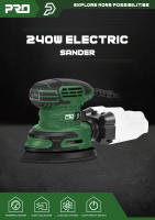 Sábaner Electrico Detalle 230V 240W Con Fuerte Recolección De Polvo Y 15 Piezas De Papel De Herramienta De Pulido PROSTORMER - details 0