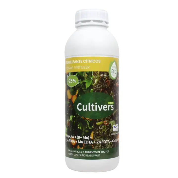 CULTIVERS Fertilizante Cítricos Ecológico 1 L. Abono Líquido Hojas más Verdes y Aumenta del Tamaño Fruto. Abono 100% Natural - 1