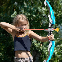 Juego De Tiro Deportivo Para Niños Arco Y Flechas Juguetes De Exterior Regalo De Cumpleaños Y Navidad Desarrolla La Habilidad De Agarrar Y Moverse - details 5