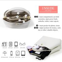 Jo&Bombara Bolsos de Mano para Mujer, Bolso Mensajero Elegante de Cuero PU para Mujer, Blanco - details 4