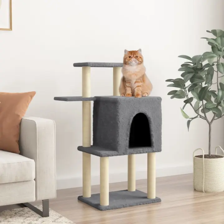 Árbol para Gatos with arañazo en isal gris obscura 97 cm - 1