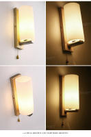Lámpara De Pared LED De Madera Con Cables De Arranque Para Dormitorio Sala De Estar Cocina Retro Vintage E27 sinInterruptor Inteligente Fuente De Alimentación AC 220V 110V - details 3