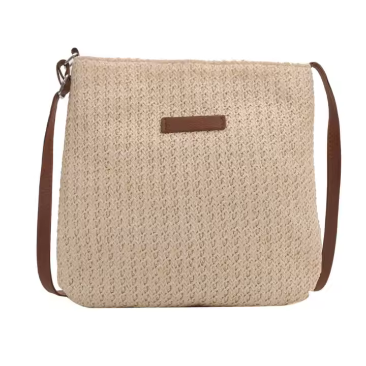 Bolso De Hombro De Paja Para Mujer Moda Verano Bolso Bandolera De Playa Vacaciones Compras Bolsos Mensajeros Para Mujer - 1