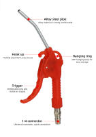 Pistola De Aire Aéreo Pneumática Bocina Limpiador Con Conector EU 1/4" Port Duster De Pulverización Para Limpieza De Vehículos - details 5