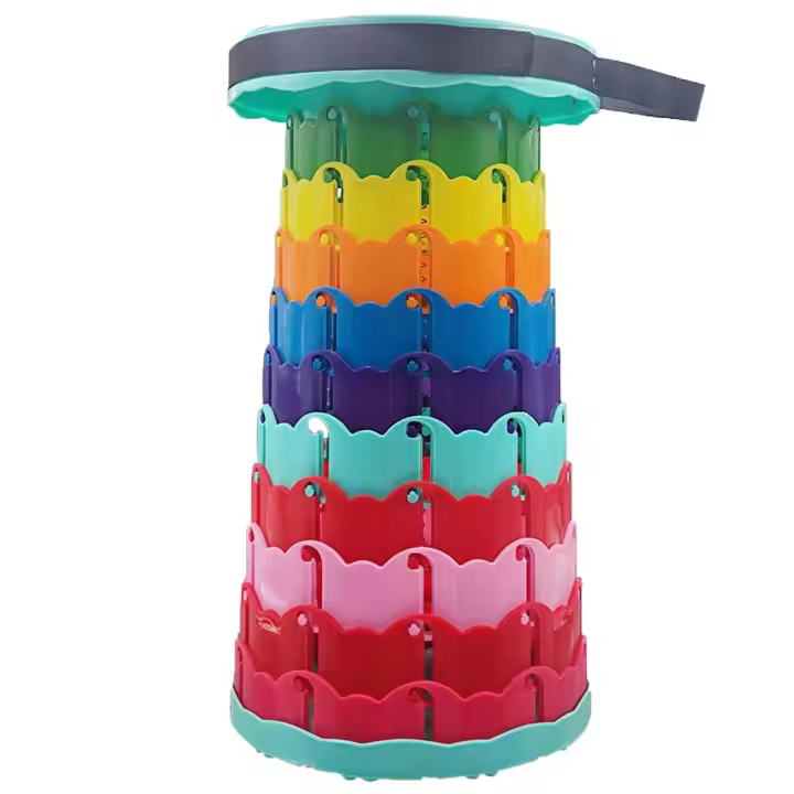 Taburete plegable Arcoíris para Exterior, Silla portátil ajustable de camping, Mesa de telescopio Arcoíris - 1