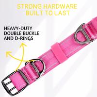 Collar Pesado Para Perros Con Manija Resistente Y Reflejante Para Entrenamiento Caminatas O Caza Adecuado Para Grandes Razas - details 3