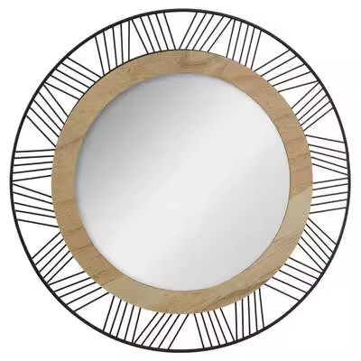 Factory Cuadros Espejo de Metal Negro Indiana D45cm | Diseño Moderno - 1