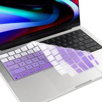 Cubierta De Teclado Compatible Con MacBook Pro14 16 Inc Y Air 13.6 15.3 M2 M3 A2442 A2779 A2918 A2485 A2780 A2991 A2681 A2941 Silicona Impermeable Y Antipolvo Para Laptop - details 5