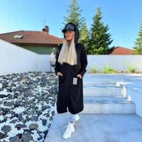 Nueva Chaqueta Larga Elegante Para Mujer 2025 Otoño Invierno Cálido Y Grueso Con Capucha Color Sólido Y Bolsillos De Terciopelo Chaqueta De Windbreaker - details 3