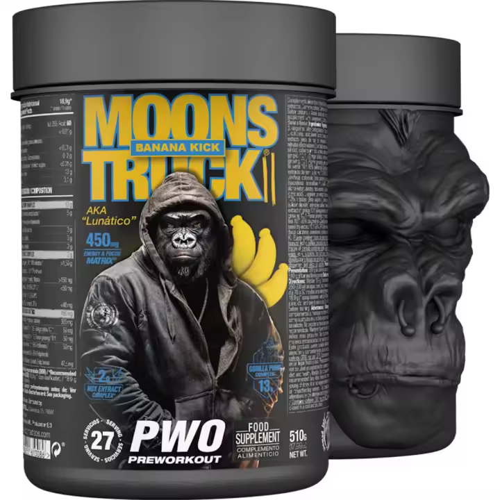MOONSTRUCK® II 510g Banana Kick Pre-entrenamiento con cafeína Aumenta resistencia y mejora concentración - 1