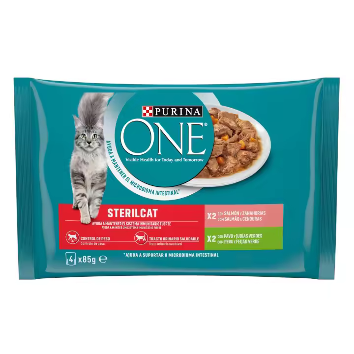 Purina One Gato Esterilizado Finas Láminas en Salsa  Comida húmeda para gatos esterilizados - 1