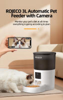 ROJECO Dispensador Inteligente De Alimentos Para Gatos Y Perros 3L Recargable Con WIFI Control Remoto Para Alimentación Automática - details 0