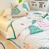 Edredón De Verano Dinosaurio De Dibujos Animados Suave Y Cómodo Para Todas Las Estaciones Decoración De Cama Sin Almohadilla Incluida - details 1