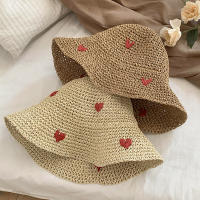 Sombrero De Paja Tejida a Mano Para Mujer Protección UV Sombrero De Playa Casual Estilo Panamá Con Visera Para Verano - details 3