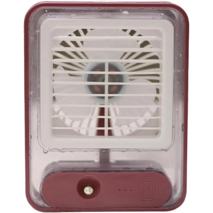 Ventilador portátil para aire acondicionado, ventilador eléctrico USB, luz nocturna LED, ventilador de nebulización de agua, humidificador de aire para viajes y oficina - 1