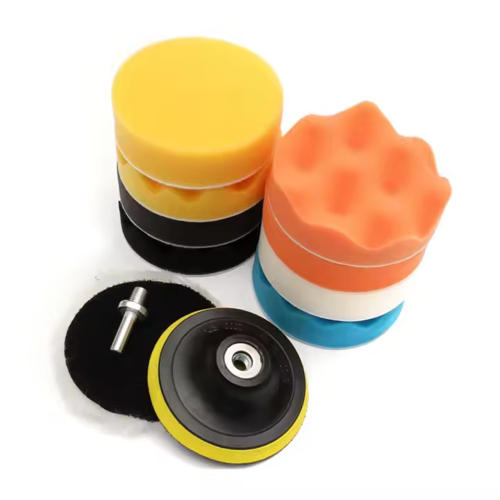 Various Esponja Pulir para Coche, Almohadillas de Pulido,Adaptador de Taladro y Almohadillas de Cera de Lana 31,22,19 pcs Especial-80 mm/3 Inch y 26,22,19,11 pcs-80 mm/3 Inch - 1