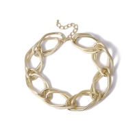 Collar Gargantilla Punk Multicapa Dorado Para Mujer Joyería Hip Hop Cadena Gruesa Y Gruesa Collar Clavícula Gran Tamaño - details 6
