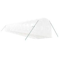 vidaXL Invernadero con Estructura Acero Invernáculo Vivero para Plantas Blanco - details 4