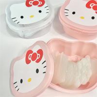 Caja De Almacenamiento Kawaii Sanrio Hello Kitty Para Niñas Y Estudiantes Organizador Anime Transparente De Animación Derivados - details 4