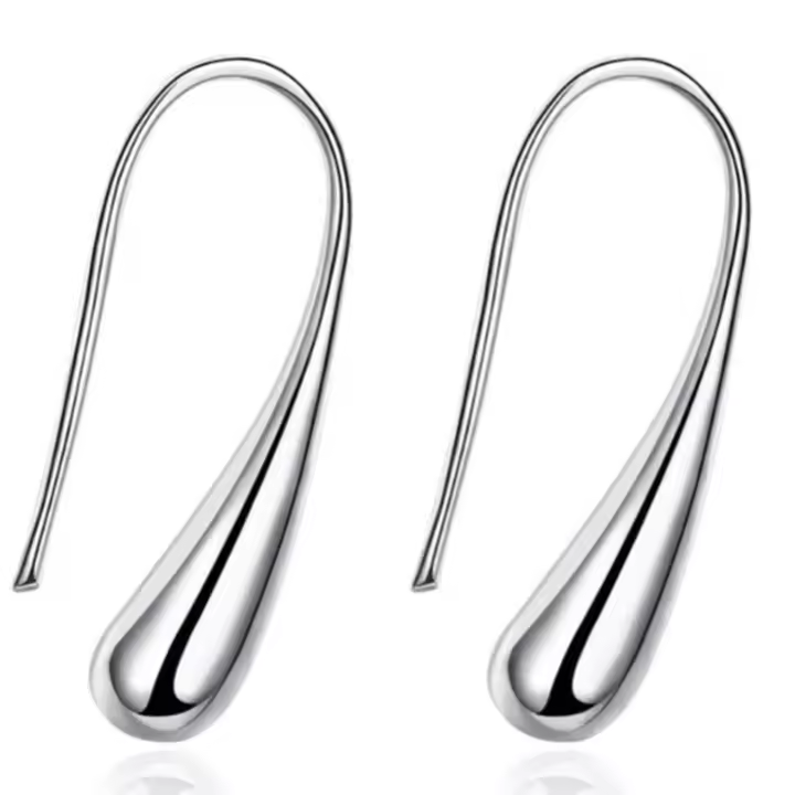 Pendientes colgantes de Gota DE AGUA DE Plata de Ley 925 - 1