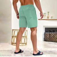 Nuevos Pantalones Cortos De Corduroy Para Hombre Verano Color Sólido Con Cordones Estilo Casual Cierre De Cordón Talla Media - details 56