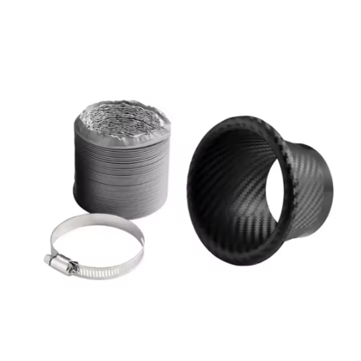 Kit De Tubo De Admisión De Aire Para Coche Patrón De Fibra De Carbono Universal Modificado Entrada De Aire Salida De Aire - 1