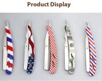 Soporte Para Afeitadora Retro Para Hombres Herramienta De Corte De Cabello Acero Inoxidable Mango Cuchillo Recto Barber Razor Holder - details 8
