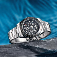 Reloj Mecánico De Moda PAGANI DESIGN 2023 Para Hombre Con Bezel Arcoíris Acero Inoxidable Resistente Al Agua Y Shock Con Calendario Completo Y Semana Display Cristal De Zafiro - details 6
