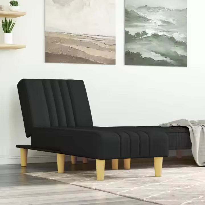 vidaXL Sofá diván de tela en color Gris oscuro/Gris claro/Negro - 1